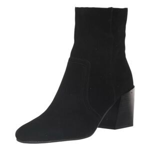 Blondo Sadie Waterproof Ankle Boot Black Suede Block Heel Zipper Side Closure 6